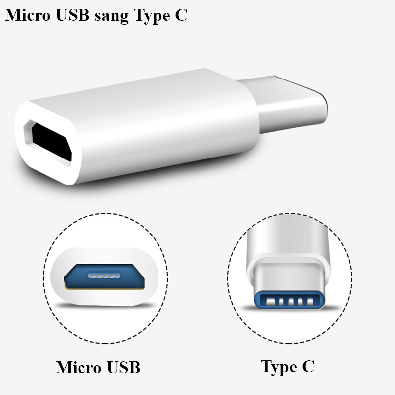 Đầu chuyển đổi từ micro usb sang type c