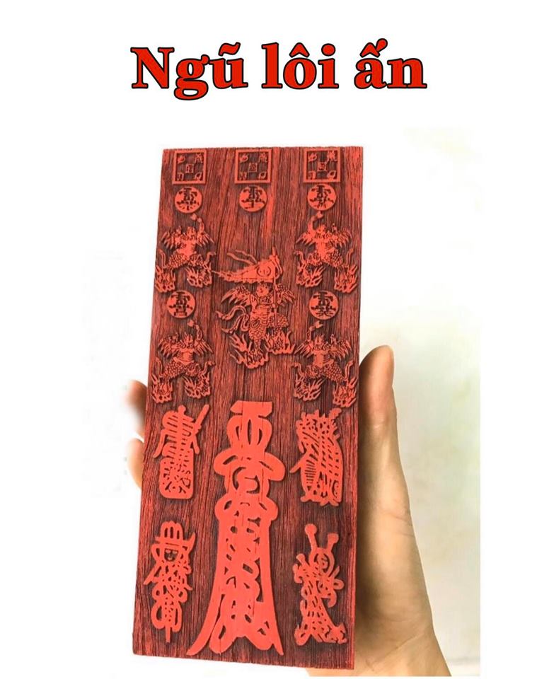 Ấn gỗ đào Ngũ Lôi ấn