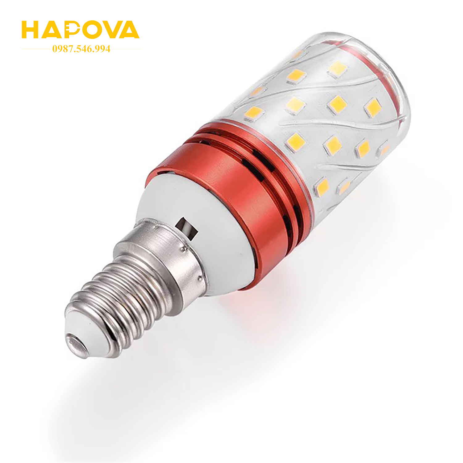 Bóng đèn led 3 chế độ màu hapova chaiki đui e27, e14 mã 3612