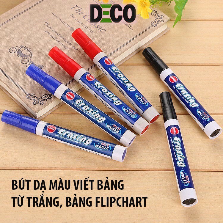 Bút dạ màu viết bảng từ trắng, bảng flipchart