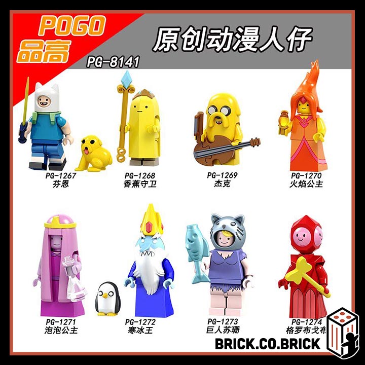 Đồ chơi lắp ráp minifigure nhân vật trong phim hoạt hình giờ phiêu lưu adventure time bộ 2 pg8141