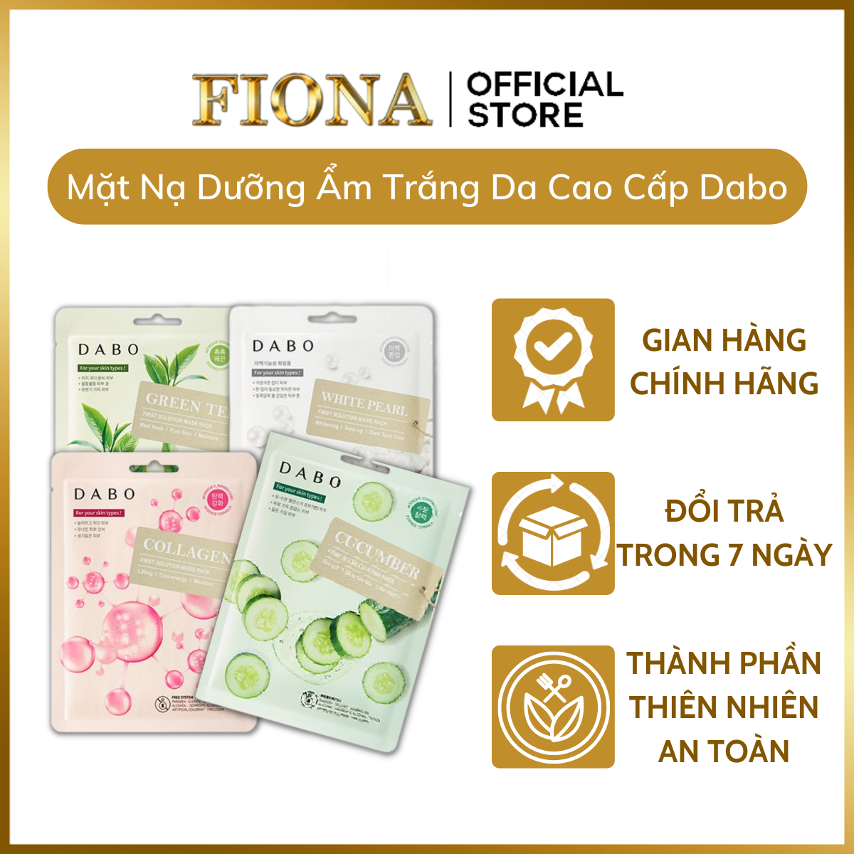 Mặt Nạ Dabo Hàn Quốc Chiết Xuất Từ Thiên Nhiên Giảm Thâm Mụn, Kiềm Dầu Cho Da Sáng Khỏe, Cân Bằng Độ Ẩm Và Bổ Sung Dưỡng Chất Cho Da.