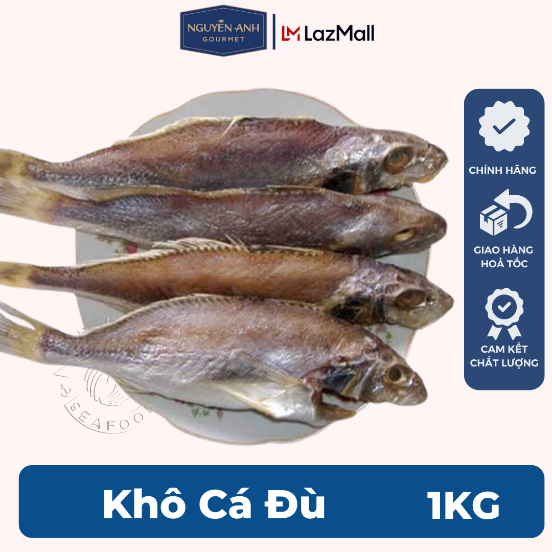 Khô Cá Đù Nguyên Anh đặc sản Phú Quốc hải sản tươi sống như tôm tươi, mực tươi loại 500gr- Hải Sản Nguyên Anh.