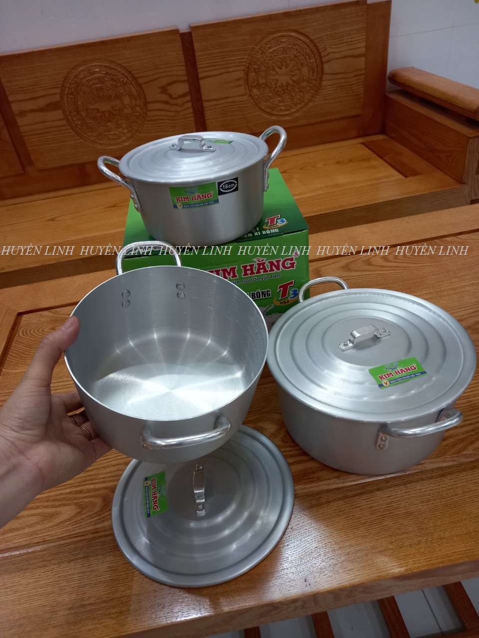 Bộ nồi Kim Hằng T3 nhỏ 16, 18, 20cm KHG0333