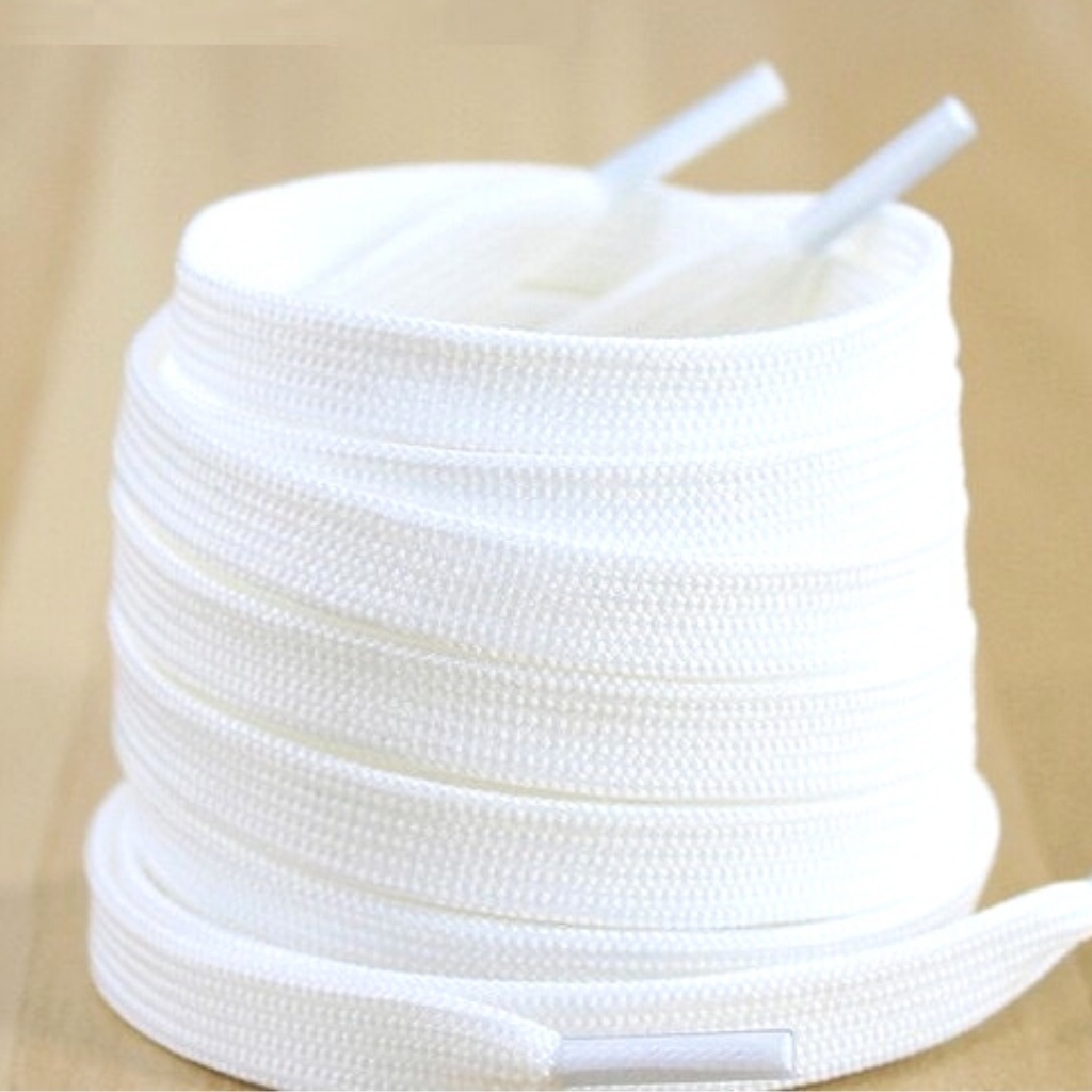 Combo 1 cặp giày 80cm - dây buộc giày bảng dẹp màu kem làm từ sợi bông cao cấp