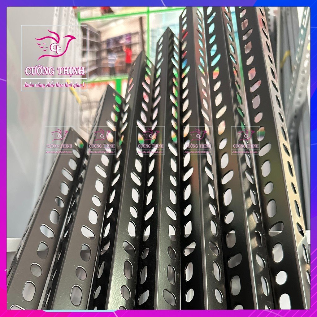 Sắt v lỗ v3 dài 1m, dày 1.6 ly - lắp ráp kệ v lỗ đa năng, sắt v lỗ , làm kệ sắt
