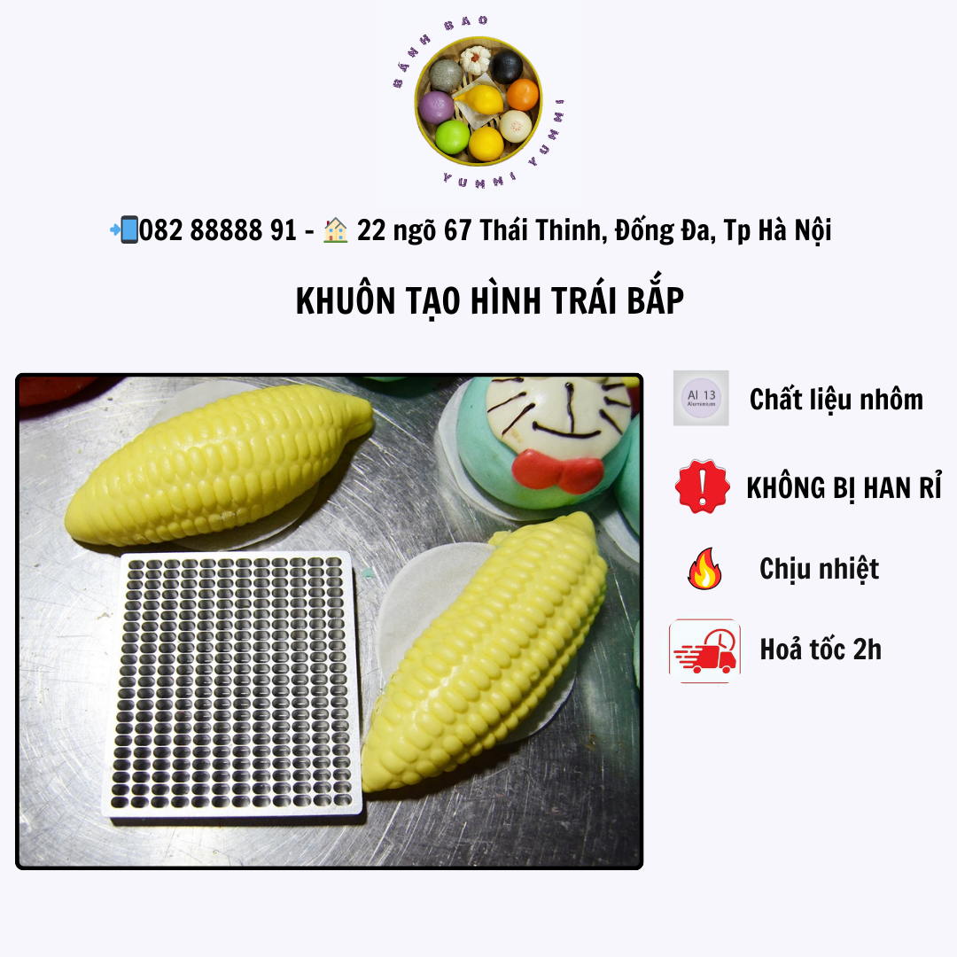 Khuôn làm bánh tạo hình trái bắp