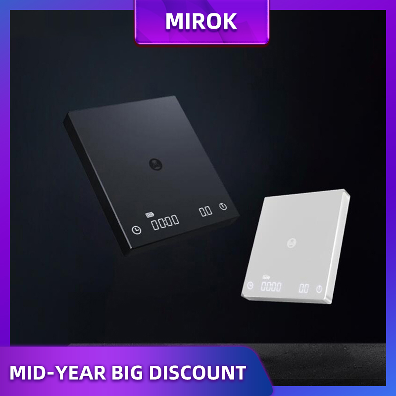 Mirok cân gương timemore cân cà phê cân kỹ thuật số cmart cân cà phê nhỏ giọt điện tử đổ cà phê, với cân hẹn giờ