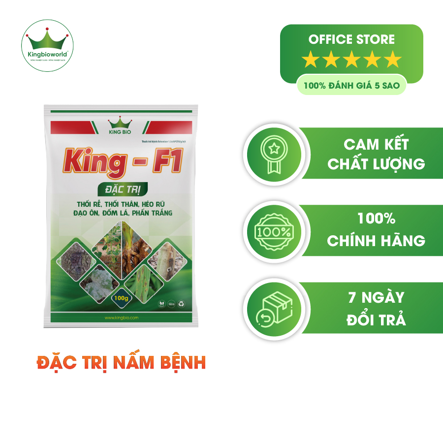 King F1 chế phẩm sinh học hỗ trợ trị thối rễ, thối thân, tăng sức đề kháng cho cây trồng