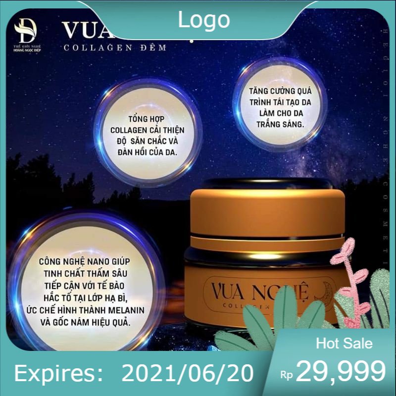 Kem nám, tàn nhang, sạm da - vua nám nghệ collagen ban đêm- hoàng ngọc diệp