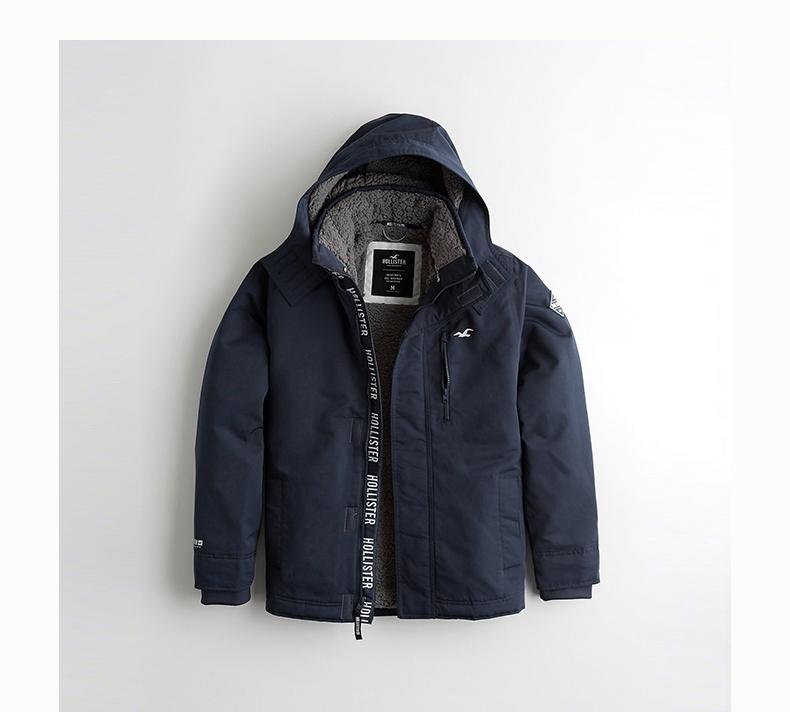 Áo khoác Hollister Sherpa-Lined Hooded Bomber Jacket
