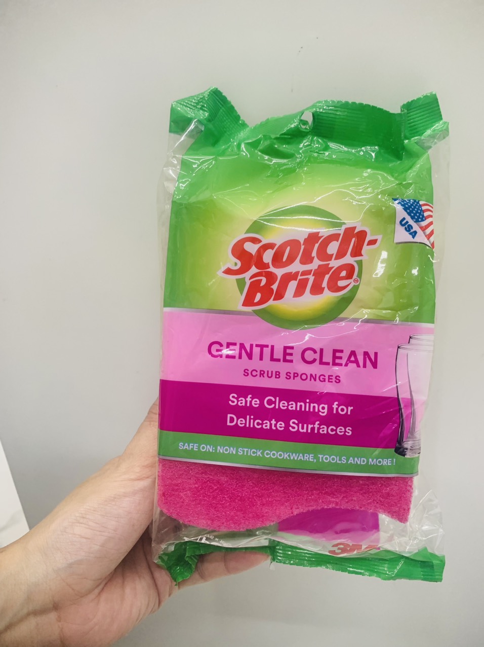 Bịch 4 miếng rửa chén bát scotch brite 3m - 2 mặt không trầy xước