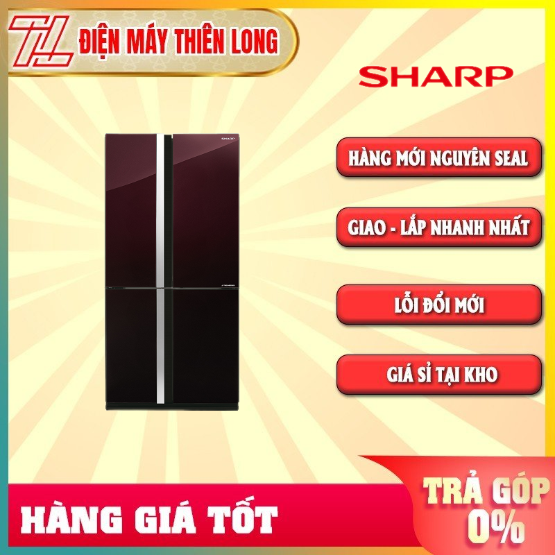 TRTủ lạnh Sharp Inverter 678 lít SJ-FX688VG-RD - TRẢ GÓP 0% - GIAO TOÀN QUỐC - NGOÀI HCM TÍNH PHÍ