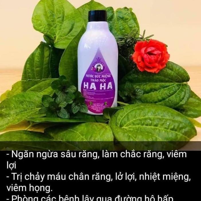 Nước súc miệng thảo mộc haha trần mao
