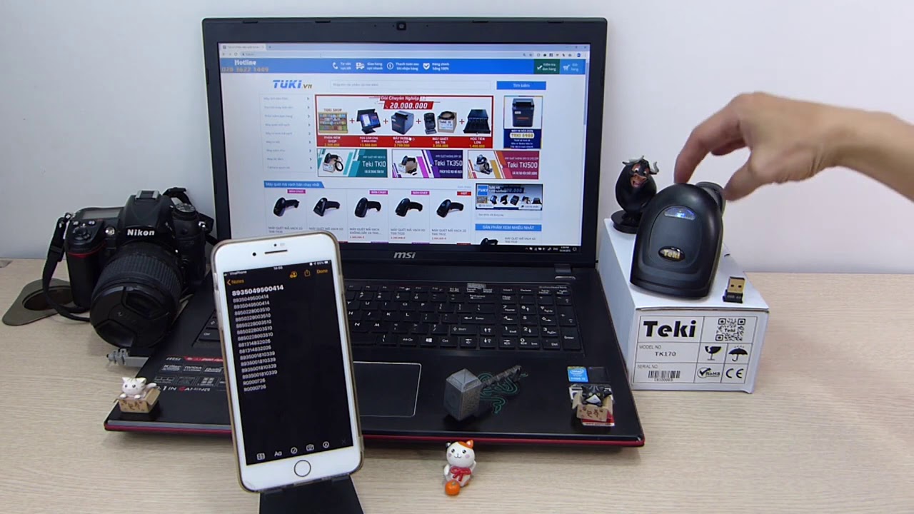 Máy quét mã vạch Bluetooth Teki TK170