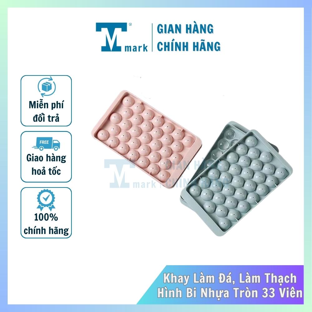 Khay làm đá khuôn làm thạch hình bi nhựa tròn 33 viên khay đá viên Tmark