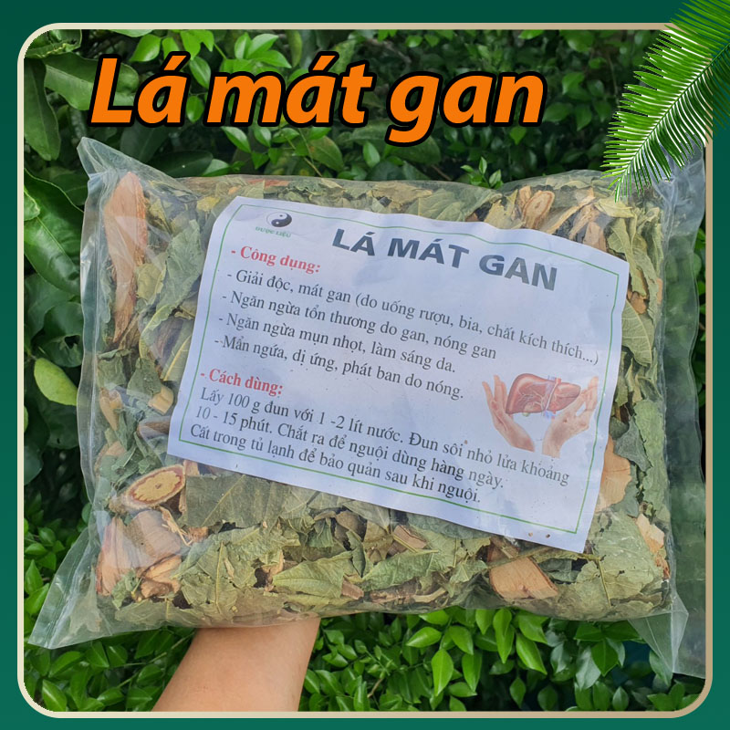 Túi 1Kg Lá Mát Gan giải độc mát gan người dùng nhiều bia ruou