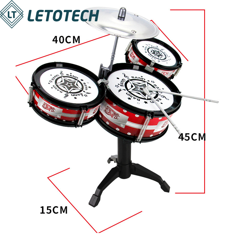 Đồ chơi trẻ em - Dàn trống full bộ 3 trống thích hợp cho bé từ 3-6 tuổi