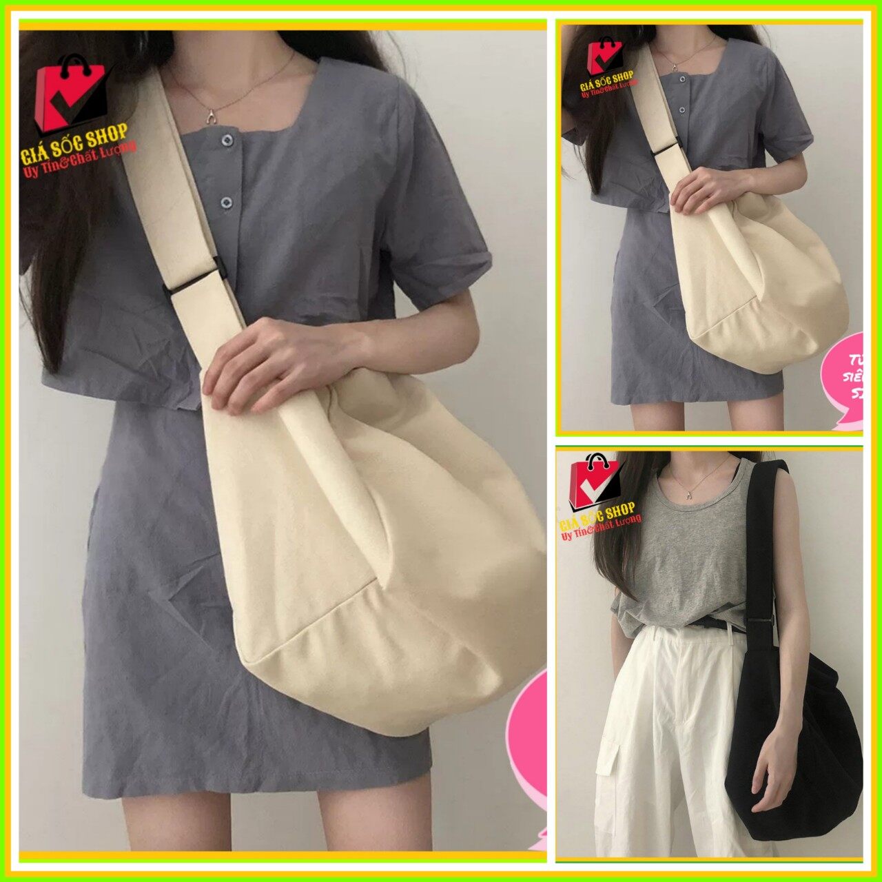 [HCM][GIÁ SỐC] Túi du lịch vải canvas phong cách Hàn Quốc tiện dụng dành cho nam và nữ đi du lịch  đi chơi  đi làm  đi học...