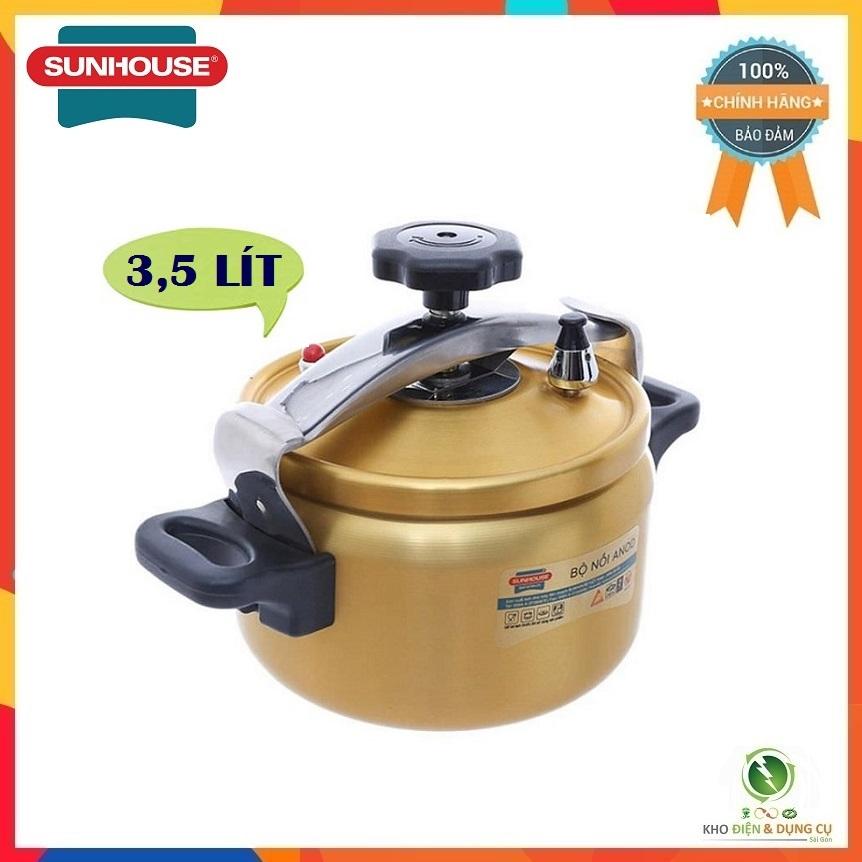 NỒI ÁP SUẤT ANOD 3.5 LÍT / SHA8354 ) - 5 LÍT / SHA8504  - 6 LÍT / SHA8604 SUNHOUSE ( GIỮ NHIỆT LÂU )