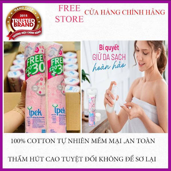 Bông tẩy trang ipek thổ nhĩ kỳ 150 miếng - tẩy trang