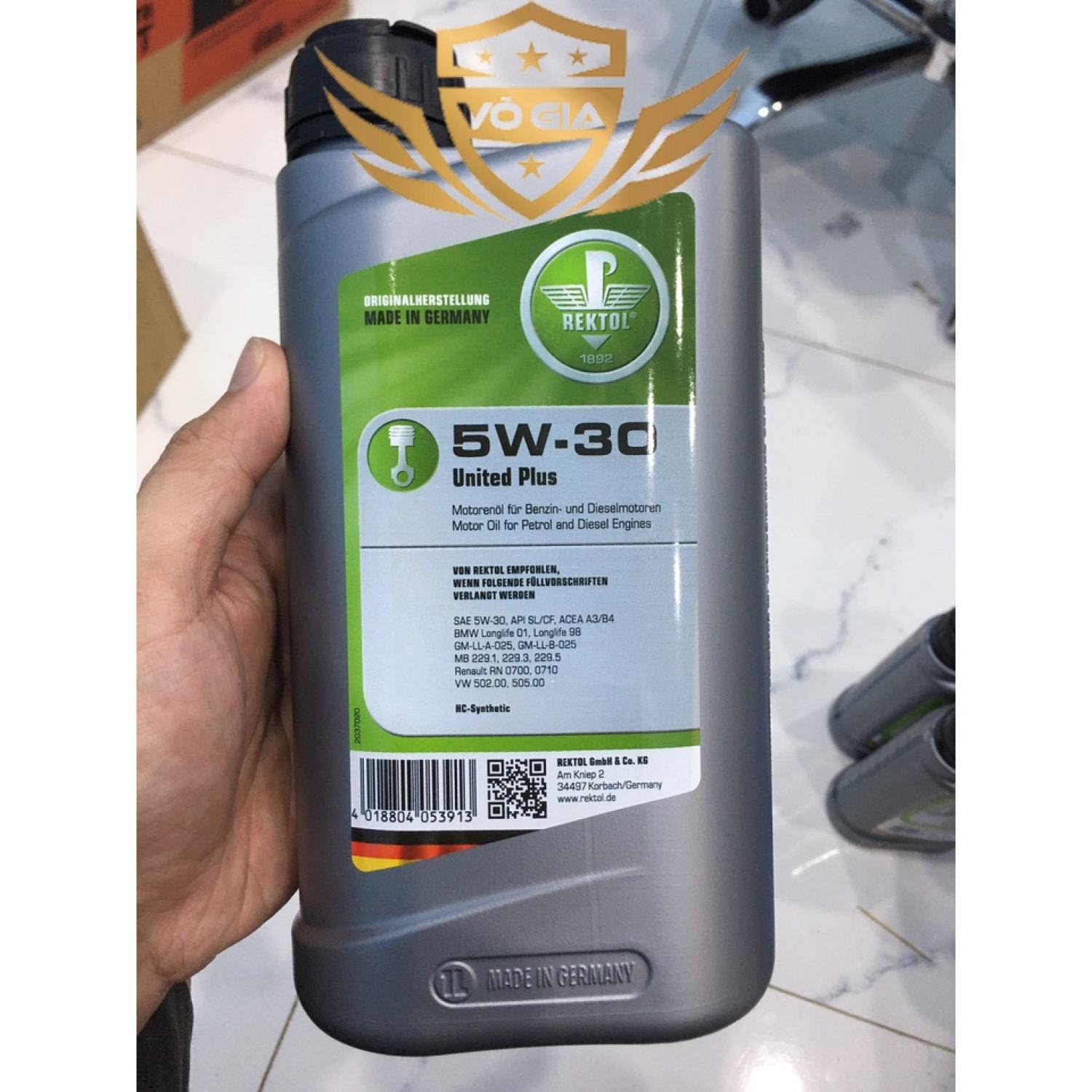 Nhớt Nhập Khẩu REKTOL 5W30 5W40 United Plus 1L Dành cho xe tay ga Full Tổng Hợp
