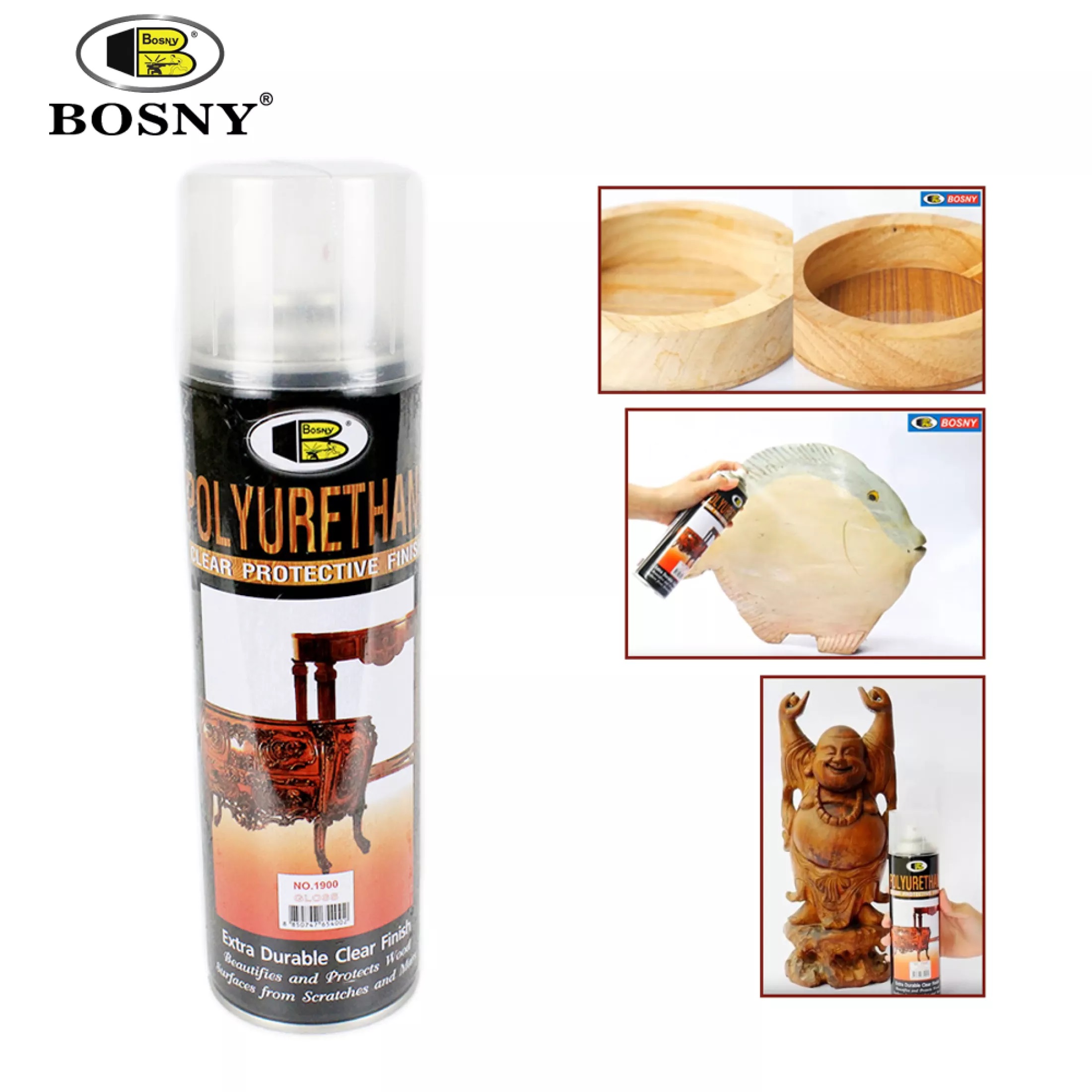[HCM][CHAI XỊT SƠN BÓNG GỖ PU] Bosny Polyurethane 600ml