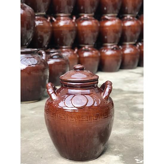 Chum sành tráng men đựng gạo rượu 30L - DUNG NHAT BT CERAMIC