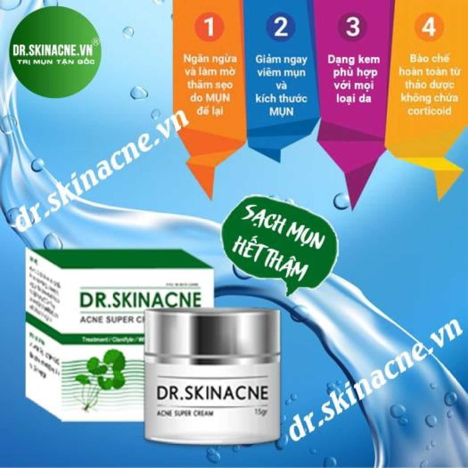 Dr skin acne -thâm mụn bay xa, cho da sáng mịn - dr skin acne