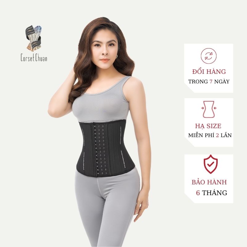 Đai nịt bụng latex corset chuẩn hy lạp -tặng ngay 1 áo liner 100k