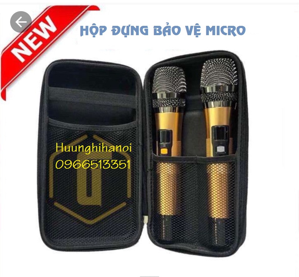 Hộp đựng micro, túi đựng mic không dây cho dàn âm thanh, loa kéo, loa bluetooth, ngăn rơi vỡ, chầy xước