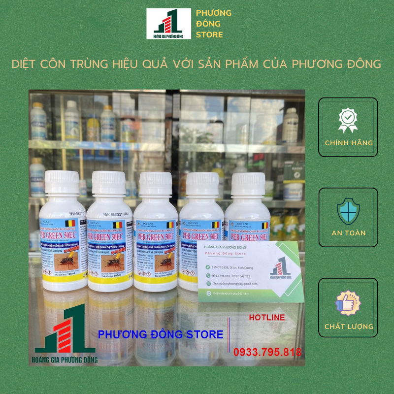Thuốc diệt muỗi y tế và gia dụng Per Green 50EC (Chai 100ml)