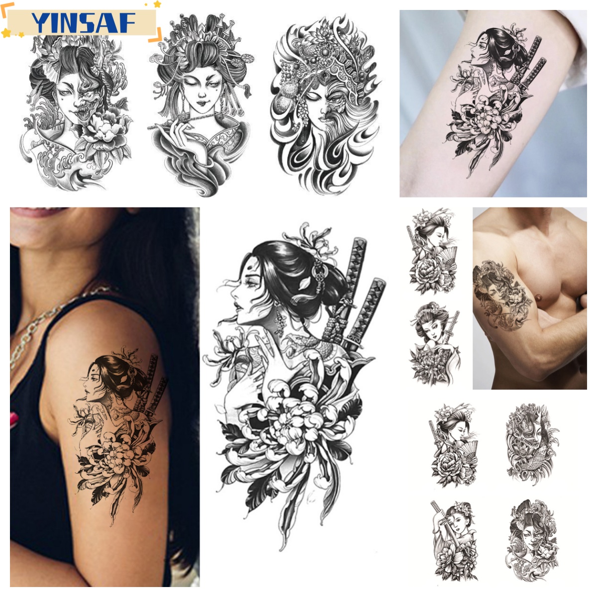 HCM]COMBO 10 TẤM HÌNH XĂM DÁN TATTOO - CÓ NGAY 10 MIẾNG DÁN HÌNH XĂM TO 15  x 22 CM CÁ TÍNH DÀNH CHO NAM | Lazada.vn