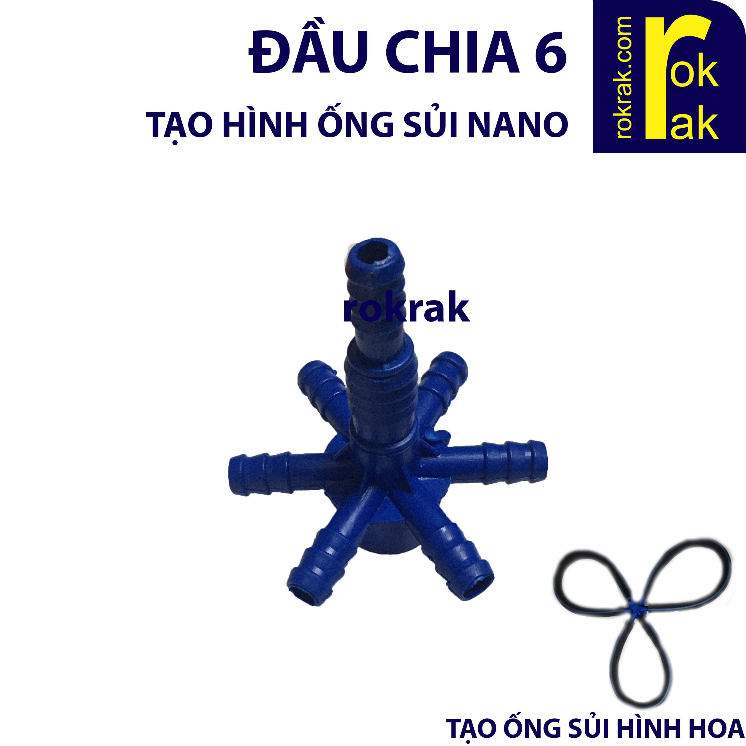 [HCM]Phụ kiện chia 6 cho ống sủi oxy nanotube tạo hình hoa