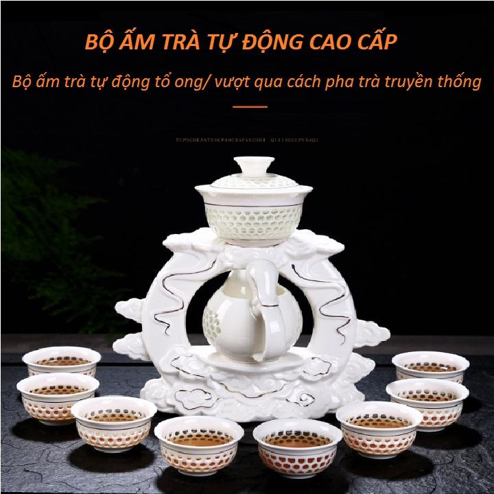 Bộ ấm chén uống trà cao cấp , bộ ấm trà,bộ ấm chén đẹp,bộ ấm trà tự động,bộ ấm chén tổ ong trong suốt