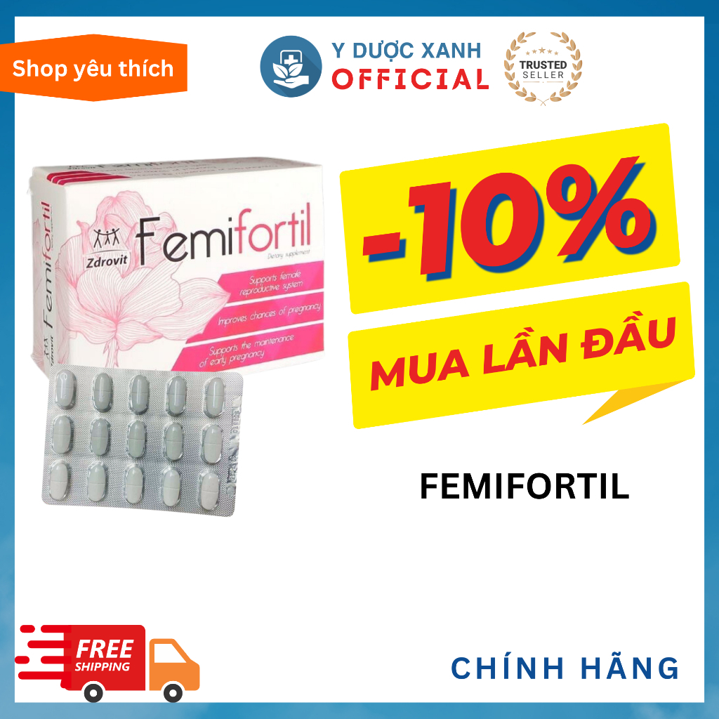 Hàng Công Ty FEMIFORTIL, 60 viên, Vitamin tổng hợp cho phụ nữ mang thai -