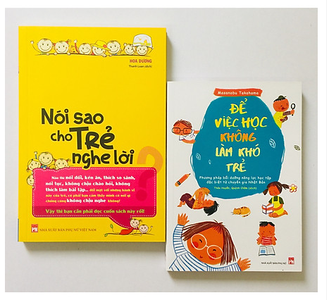 Sách Combo 2 cuốn: Nói sao cho trẻ nghe lời + Để việc học không làm khó trẻ