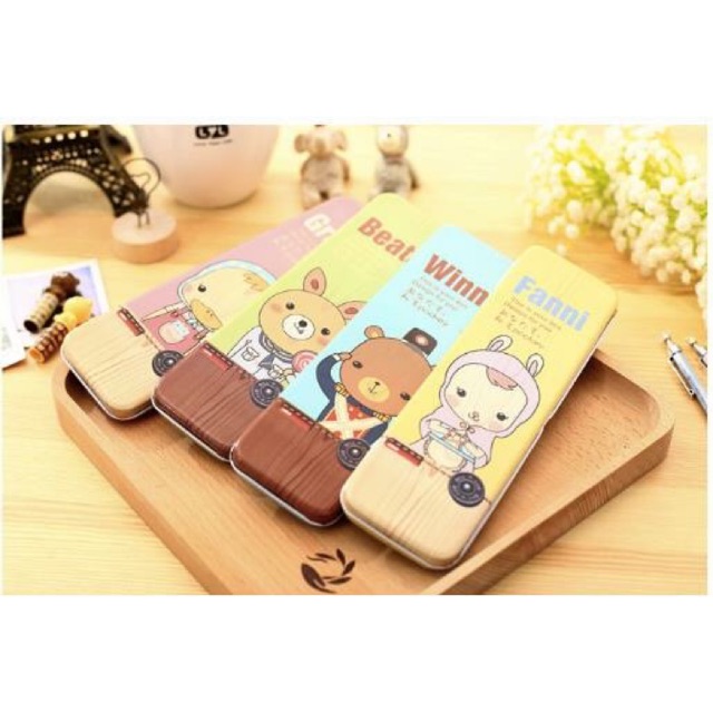 Hộp bút sắt cute