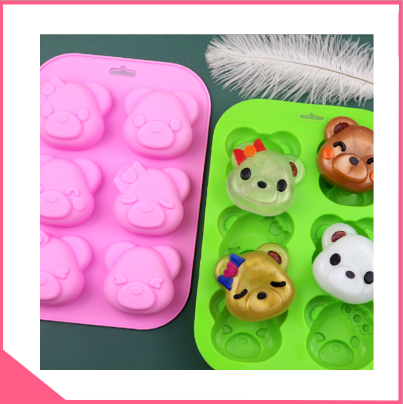 Khuôn silicon làm rau câu và socola hình gấu teddy