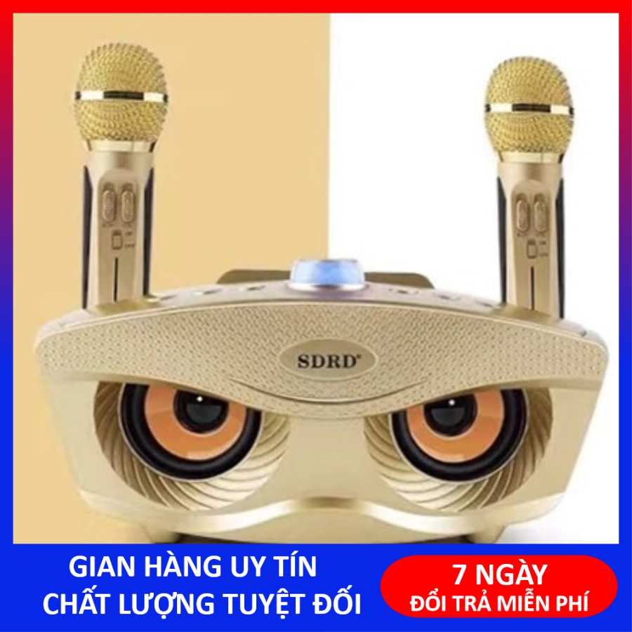 Loa Bluetooth Không dây SD306  bản 2020 đa năng – tặng kèm 2 micro hát karaoke - Phiên Bản Nâng Cấp hỗ trợ hiệu ứng âm thanh, công suất loa lớn, Bass cực chuẩn thẻ nhớ, USB, jack 3.5mm tương thích với mọi thiết bị.