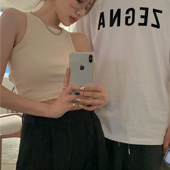 Áo Croptop Ba Lỗ Nữ Sát Nách Cổ Tròn From Ôm Basic - Tharo Clothing