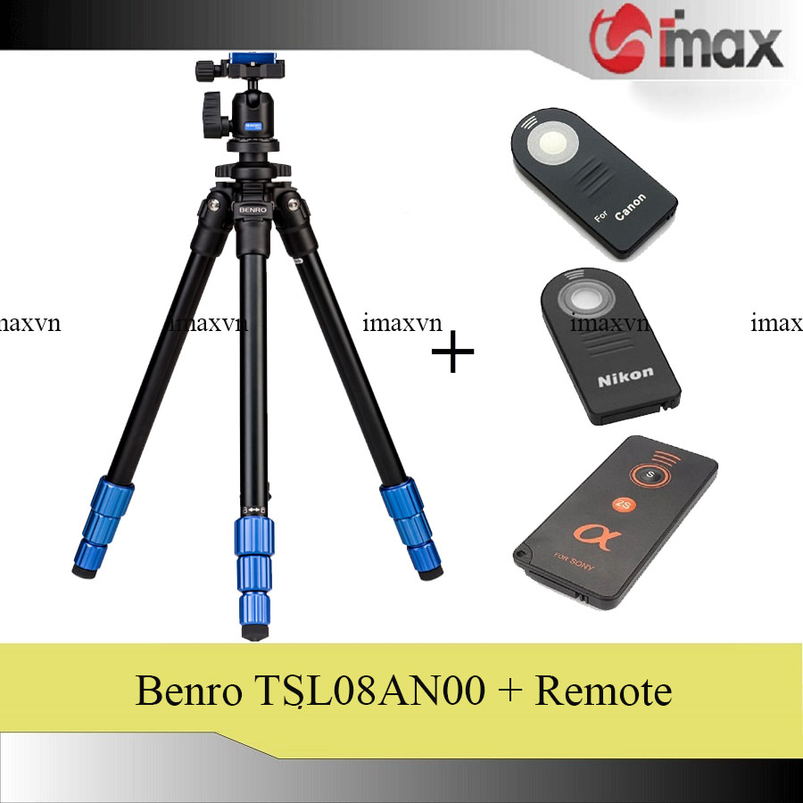 Chân máy ảnh benro tsl08an00 + remote cho máy ảnh