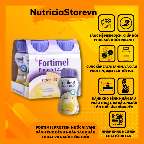 [Date 03-2025]Sữa Fortimel Compact Protein Lốc 4 Chai Vị Vani Dành Cho Bệnh Nhân Sau Phẫu Thuật, Người Cần Bổ Sung Dinh Dưỡng, Ăn Uống Kém