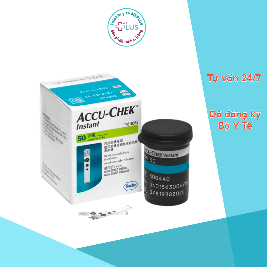 Que test thử đường huyết mao mạch Accu-Chek Instant