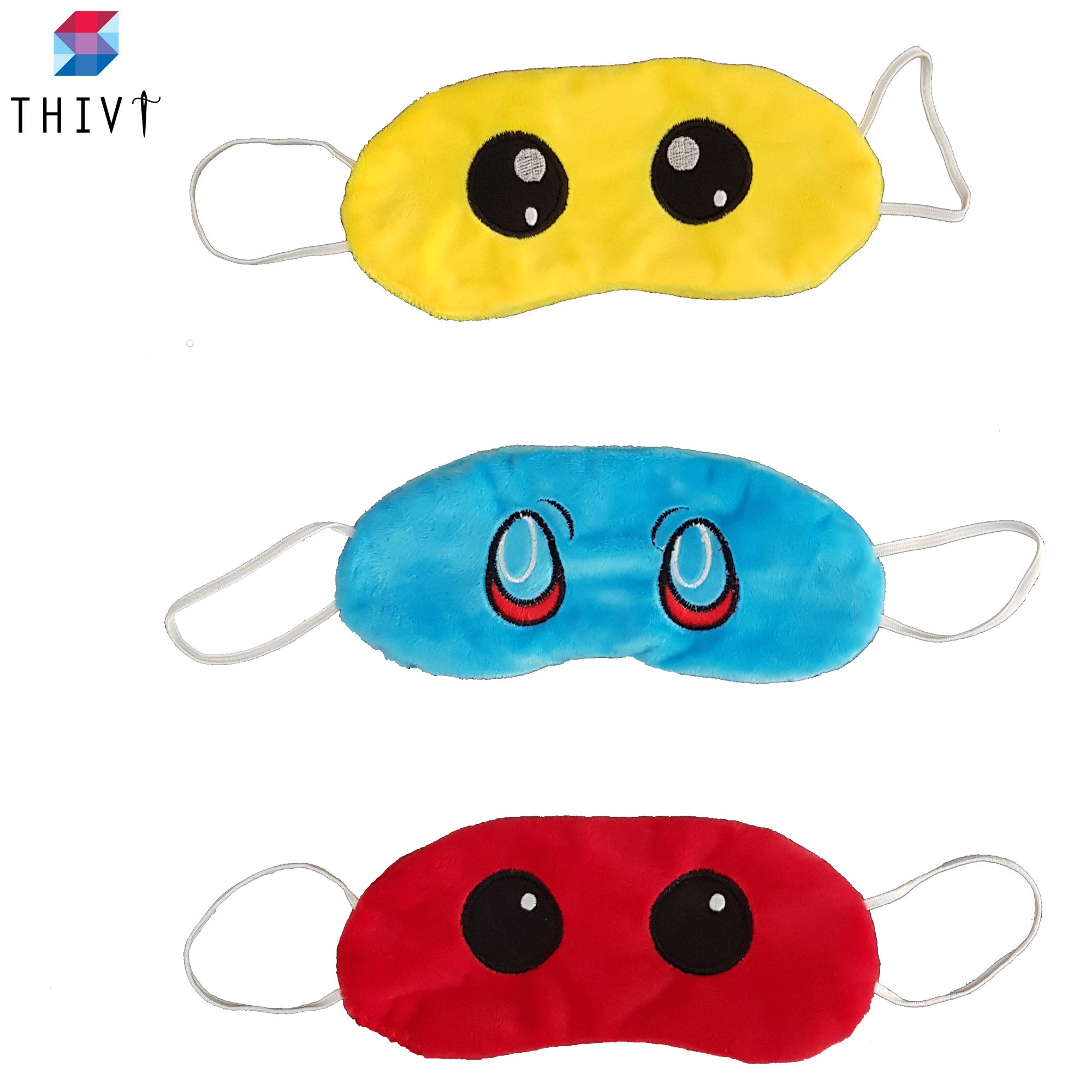 Bịt Mắt Chống Chói Giúp Dễ Ngủ Ở Văn Phòng hoặc Khi Đi Tàu Xe - THIVI - Nhiều Màu Sắc - Giao Ngẫu Nhiên