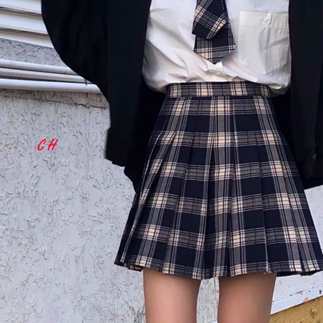 Chân váy kẻ karo xếp ly kèm quần trong có khoá nhót COY880, đa dạng mẫu mã, màu sắc, kích cỡ, cam kết hàng đúng mô tả, chất lượng đảm bảo