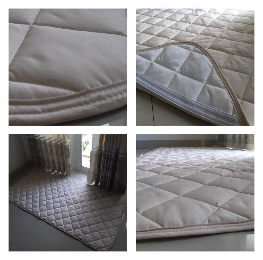 Tấm bảo vệ nệm bằng vải cotton dày size 1.2m*2m Thương hiệu nổi tiếng Nhật Fuwawa