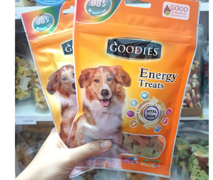 XƯƠNG GẶM SẠCH RĂNG THƠM MIỆNG THƠM MIỆNG GOODIES 125GR THỨC ĂN CHO CHÓ