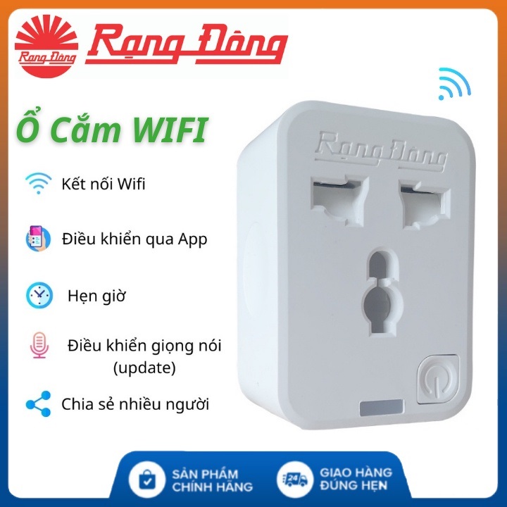 Ổ cắm điện wifi đơn rạng đông thông minh điều khiển từ xa model oc.01.wf 16a