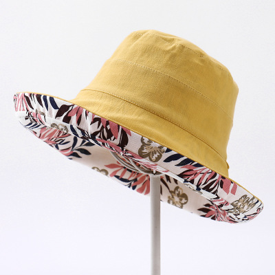 [HCM]MŨ NÓN VẢI RỘNG VÀNH  CHỐNG NẮNG 2 MẶT CÓ HOA VĂN